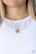 Load image into Gallery viewer, Open Door Jewelry - Formal Florals - Gold Necklace - Paparazzi Accessories
