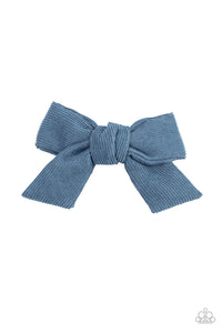 five-dollar-jewelry-corduroy-cowgirl-blue-hair clip-paparazzi-accessories