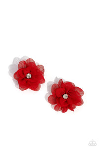 Open Door Jewelry - Perennial Palace - Red Hair Clip - Paparazzi Accessories