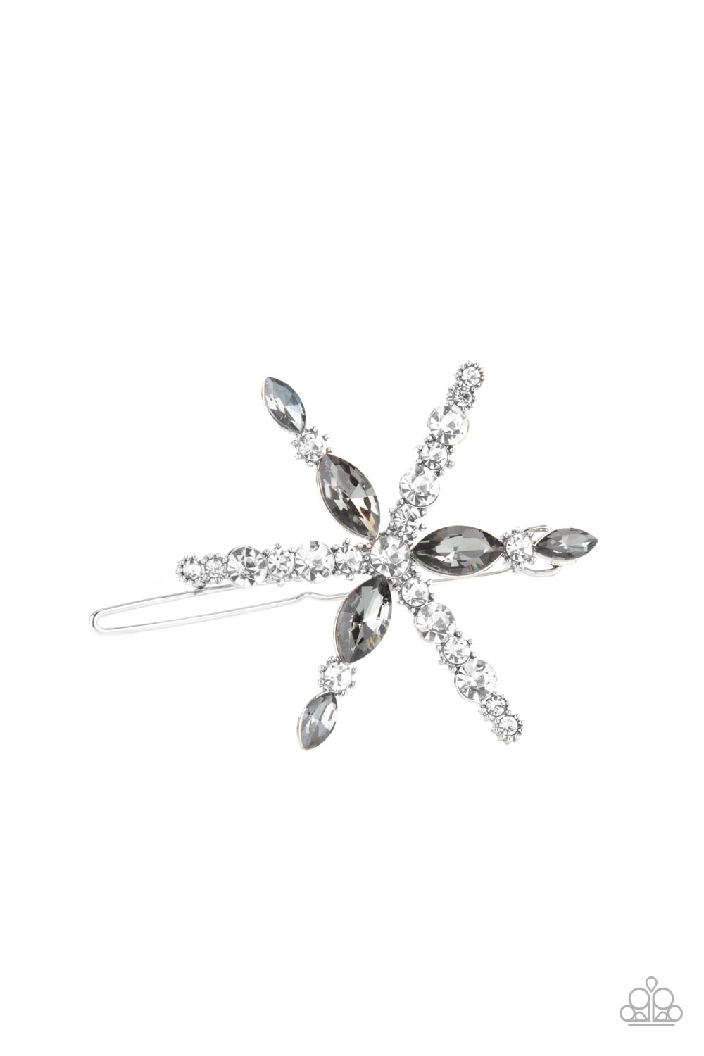 Open Door Jewelry - Celestial Candescence - Silver Hair Clip - Paparazzi Accessories