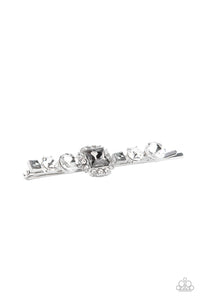 five-dollar-jewelry-couture-crasher-silver-hair clip-paparazzi-accessories