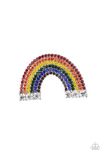 Load image into Gallery viewer, five-dollar-jewelry-somewhere-over-the-rhinestone-rainbow-multi-hair clip-paparazzi-accessories
