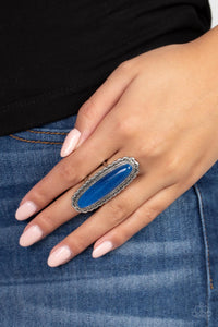 Open Door Jewelry - Eco Equinox - Blue Ring - Paparazzi Accessories