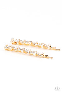 Open Door Jewelry - Ballroom Banquet - Gold Hair Clip - Paparazzi Accessories