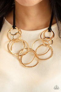 Open Door Jewelry - Spiraling Out of COUTURE - Gold Necklace - Paparazzi Accessories