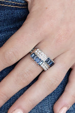 Load image into Gallery viewer, Open Door Jewelry - Put Them in Check - Blue Ring - Paparazzi Accessories
