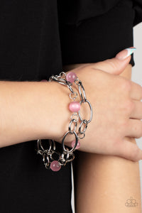 Open Door Jewelry - Delightfully Daydreamy - Pink Bracelet - Paparazzi Accessories