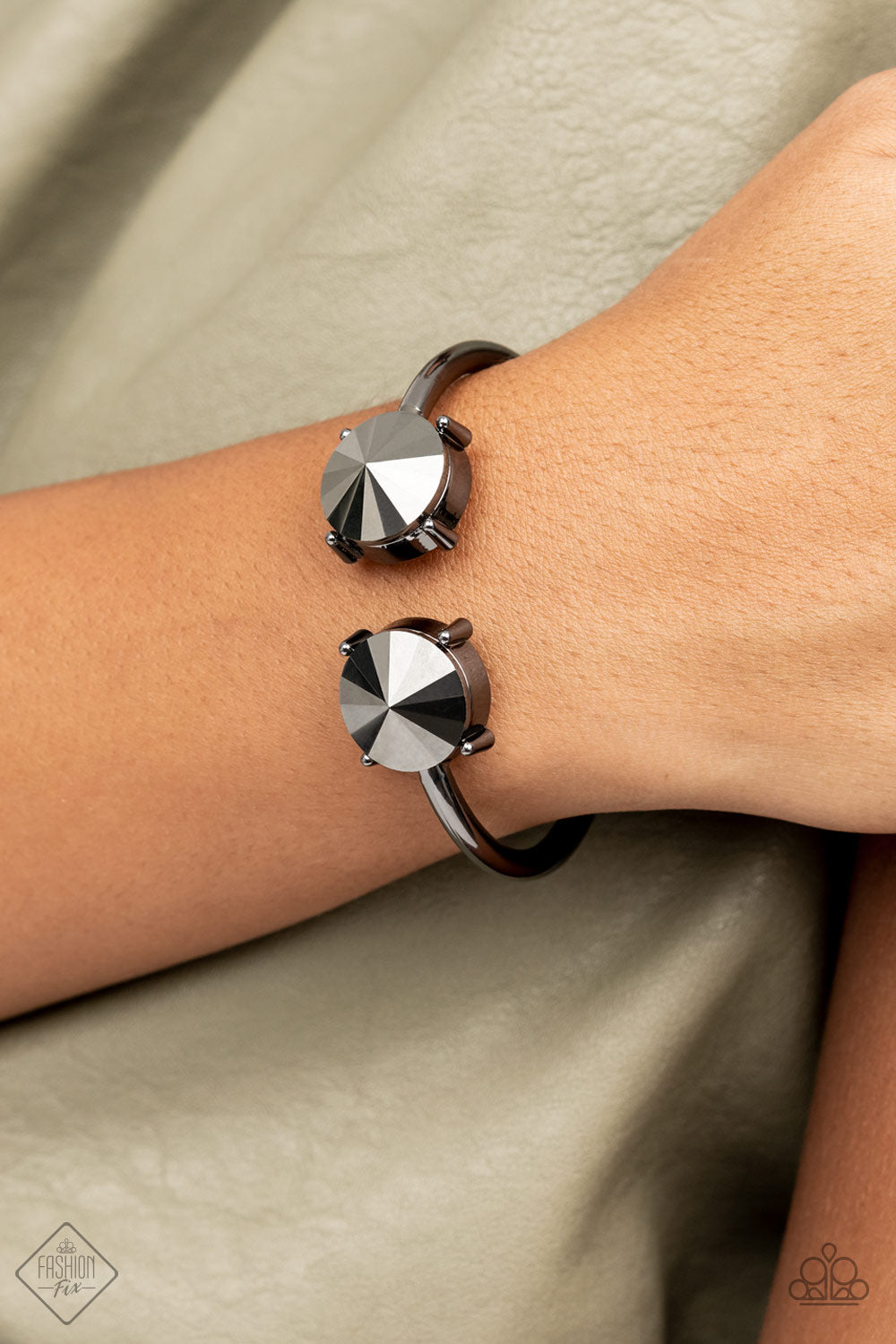 Open Door Jewelry - Spark and Sizzle - Black Bracelet - Paparazzi Accessories