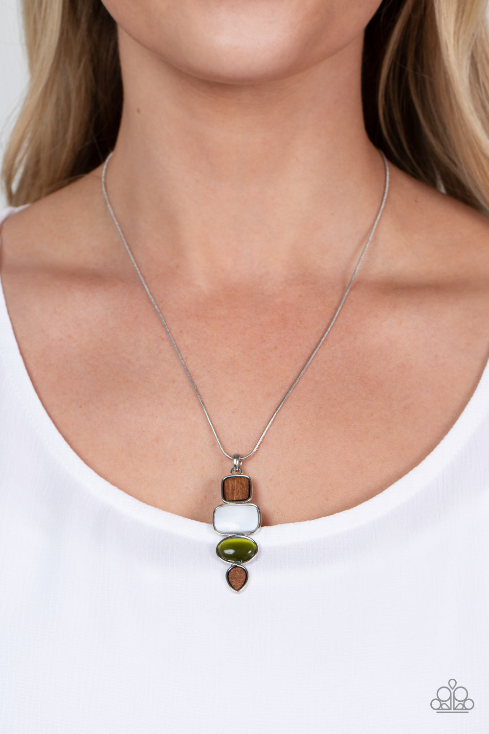 Open Door Jewelry - Elemental Energy - Green Necklace - Paparazzi Accessories