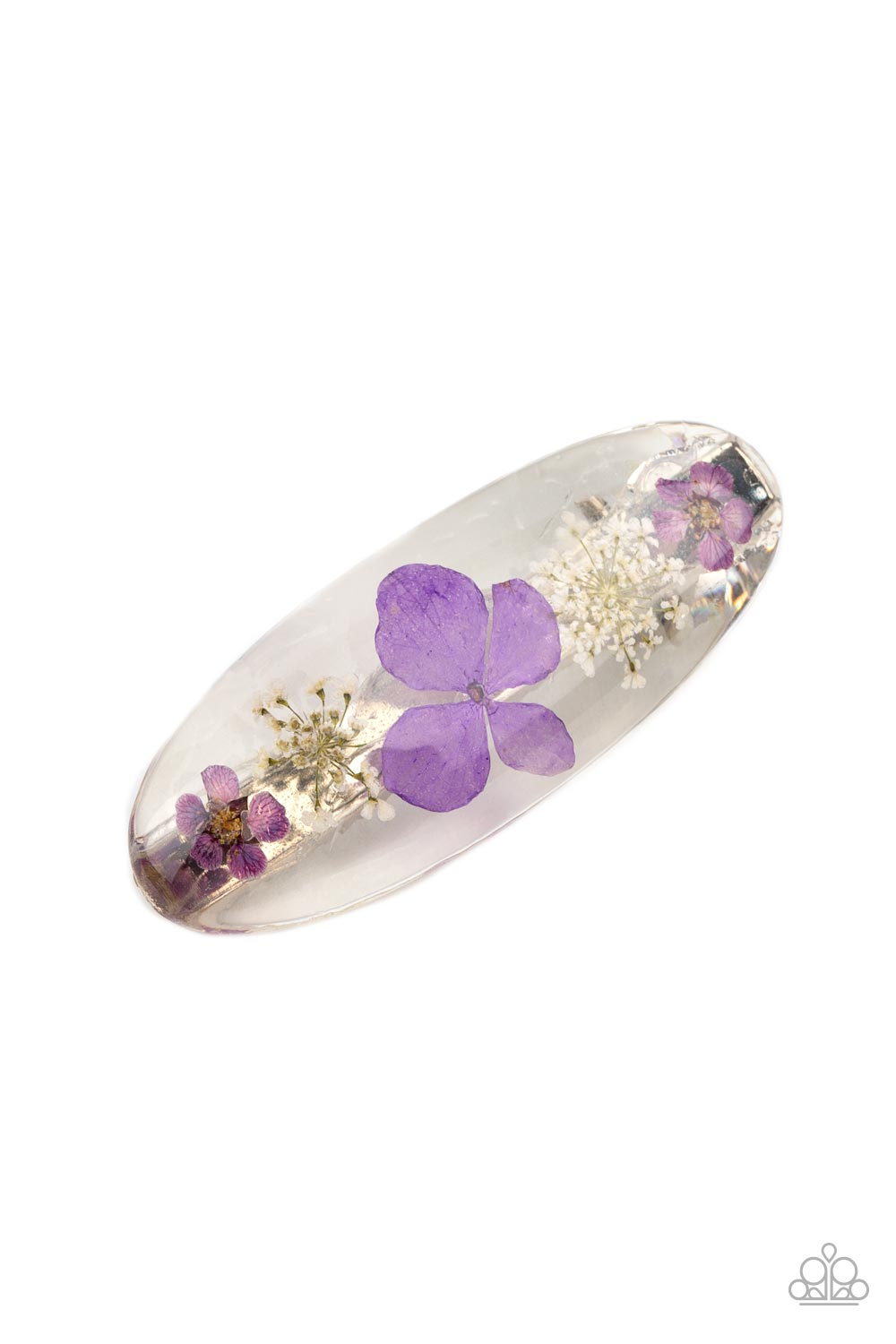 Open Door Jewelry - Floral Flurry - Purple Hair Clip - Paparazzi Accessories