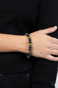 Open Door Jewelry - Molten Mogul - Green Bracelet - Paparazzi Accessories