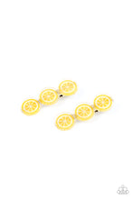 Load image into Gallery viewer, five-dollar-jewelry-charismatically-citrus-yellow-hair clip-paparazzi-accessories
