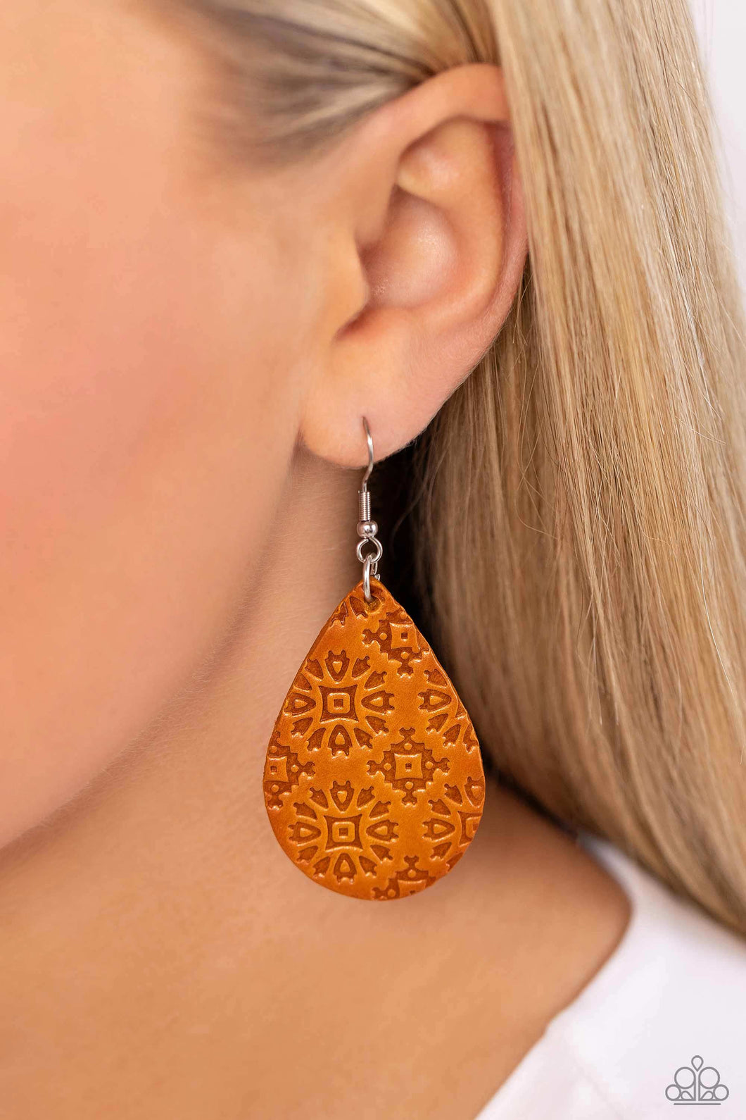 Open Door Jewelry - Stylishly Subtropical - Orange Earrings - Paparazzi Accessories