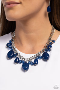 Open Door Jewelry - Venetian Vacation - Blue Necklace - Paparazzi Accessories