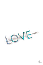 Load image into Gallery viewer, five-dollar-jewelry-true-love-twinkle-blue-hair clip-paparazzi-accessories
