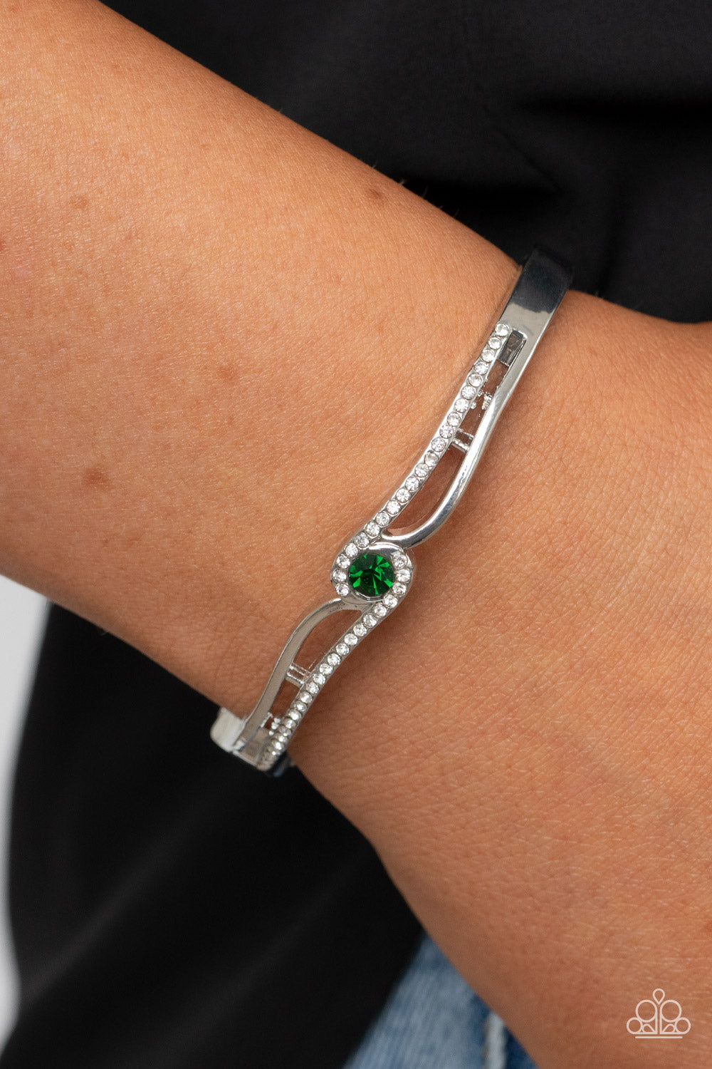 Open Door Jewelry - Top-Shelf Shimmer - Green Bracelet - Paparazzi Accessories