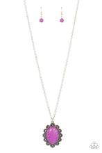 Load image into Gallery viewer, five-dollar-jewelry-daisy-dotted-deserts-purple-necklace-paparazzi-accessories
