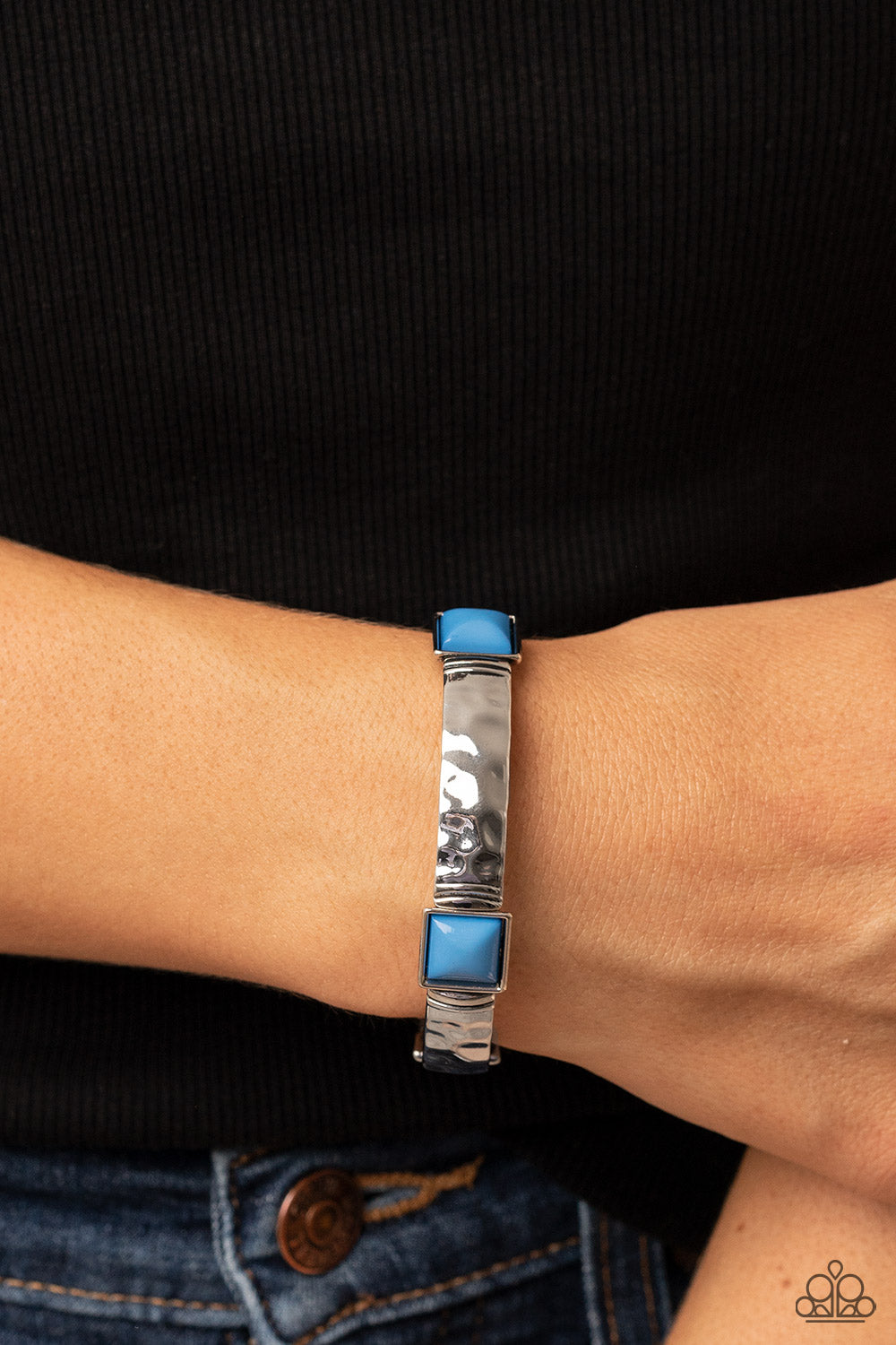 Open Door Jewelry - Totally Terraform - Blue Bracelet - Paparazzi Accessories