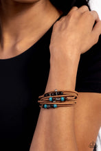 Load image into Gallery viewer, Open Door Jewelry - Absolutely WANDER-ful - Blue Bracelet - Paparazzi Accessories
