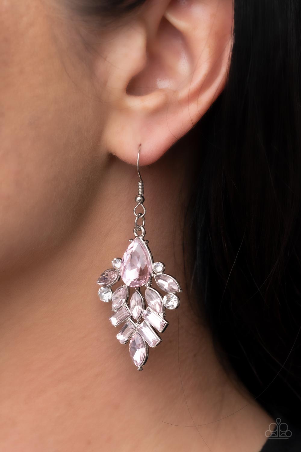 Open Door Jewelry - Stellar-escent Elegance - Pink Earrings - Paparazzi Accessories