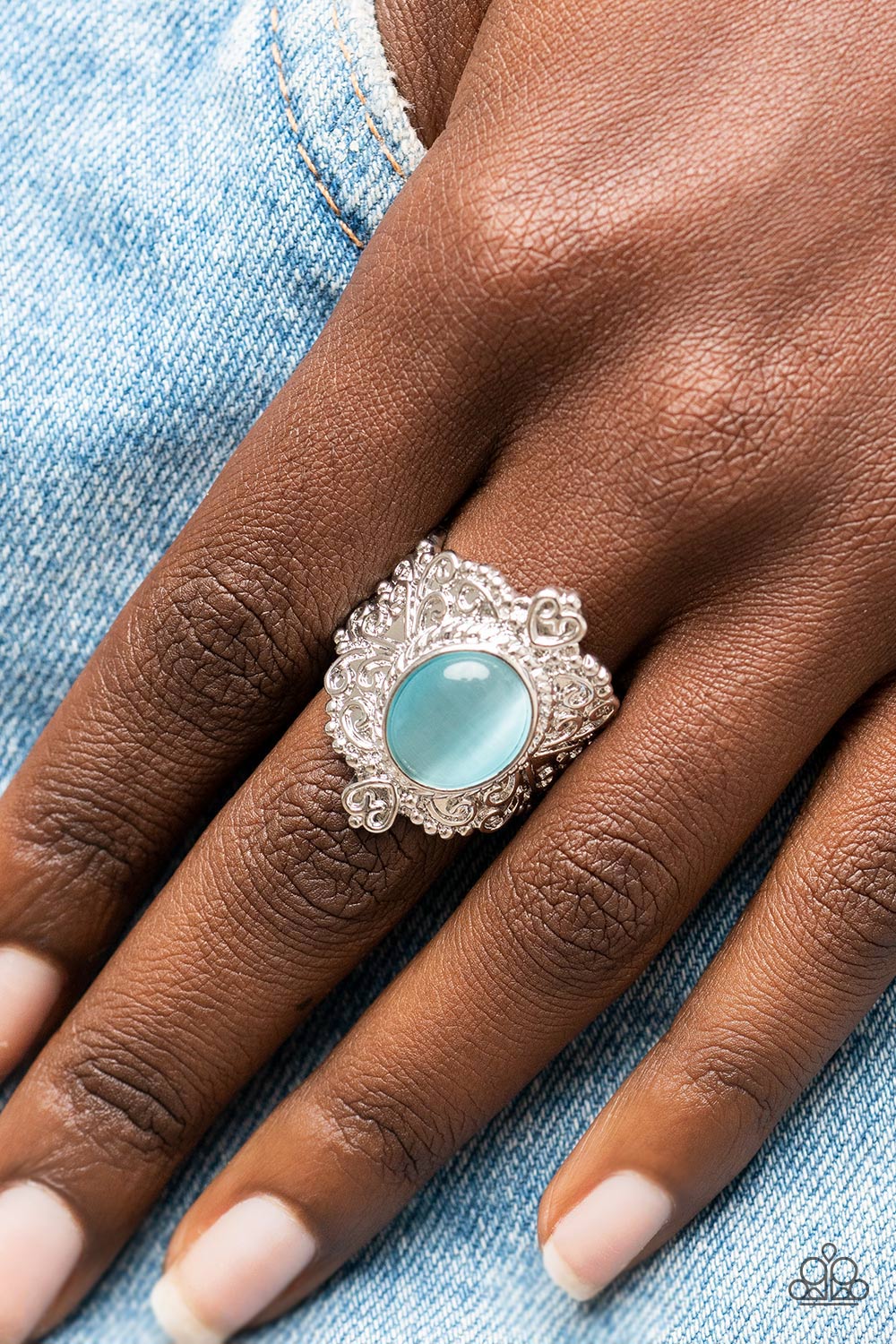 Open Door Jewelry - Delightfully Dreamy - Blue Ring - Paparazzi Accessories