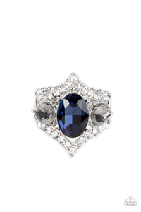 five-dollar-jewelry-bow-down-to-dazzle-blue-ring-paparazzi-accessories