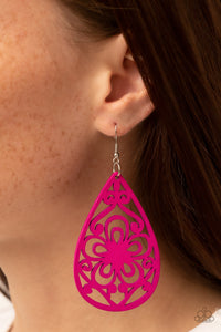 Open Door Jewelry - Marine Eden - Pink Earrings - Paparazzi Accessories