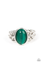 Load image into Gallery viewer, five-dollar-jewelry-crystals-and-cats-eye-green-ring-paparazzi-accessories

