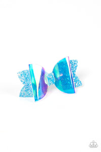 Open Door Jewelry - Futuristic Favorite - Blue Hair Clip - Paparazzi Accessories