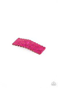 five-dollar-jewelry-shimmery-sequinista-pink-hair clip-paparazzi-accessories