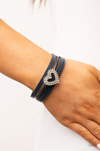 Open Door Jewelry - Wildly in Love - Blue Bracelet - Paparazzi Accessories