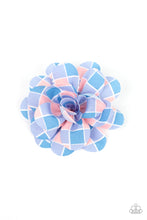 Load image into Gallery viewer, five-dollar-jewelry-gingham-garden-blue-hair clip-paparazzi-accessories
