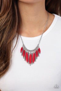 Open Door Jewelry - Bohemian Breeze - Red Necklace - Paparazzi Accessories