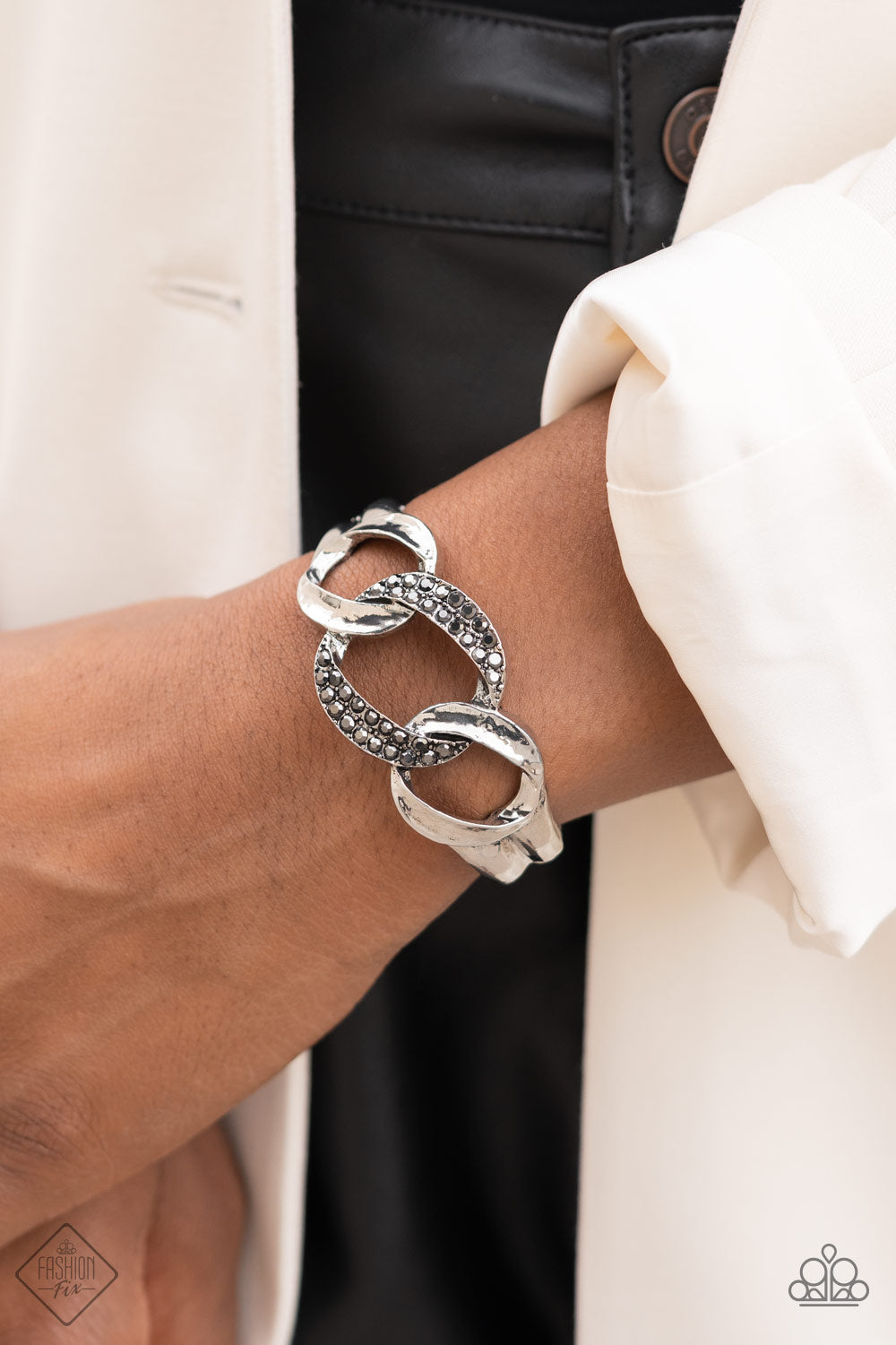 Open Door Jewelry - BOMBSHELL Squad - Silver Bracelet - Paparazzi Accessories