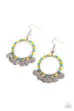 Load image into Gallery viewer, five-dollar-jewelry-bohemian-beach-blast-green-earrings-paparazzi-accessories
