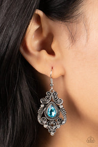 Open Door Jewelry - Palace Perfection - Blue Earrings - Paparazzi Accessories