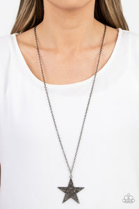 Open Door Jewelry - Rock Star Sparkle - Black Necklace - Paparazzi Accessories