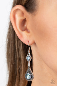 Open Door Jewelry - Dazzling Droplets - Blue Earrings - Paparazzi Accessories