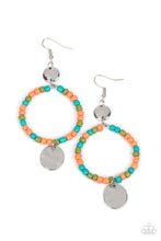 Load image into Gallery viewer, five-dollar-jewelry-cayman-catch-orange-earrings-paparazzi-accessories
