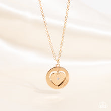 Load image into Gallery viewer, Open Door Jewelry - Heart Full of Faith - Gold Necklace - Paparazzi Accessories
