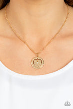 Load image into Gallery viewer, Open Door Jewelry - Heart Full of Faith - Gold Necklace - Paparazzi Accessories
