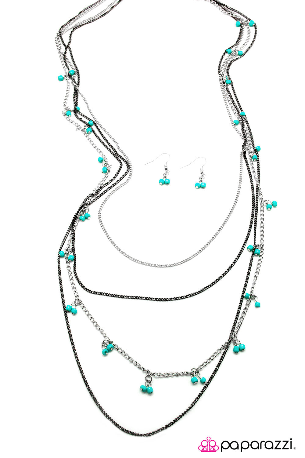 Open Door Jewelry - On Route 66 - Blue Necklace - Paparazzi Accessories