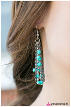 Load image into Gallery viewer, five-dollar-jewelry-out-of-this-world-blue-earrings-paparazzi-accessories
