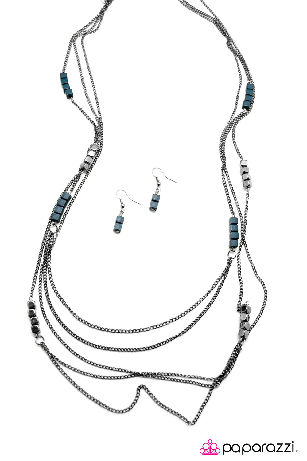 Open Door Jewelry - Chain of Fools - Blue Necklace - Paparazzi Accessories