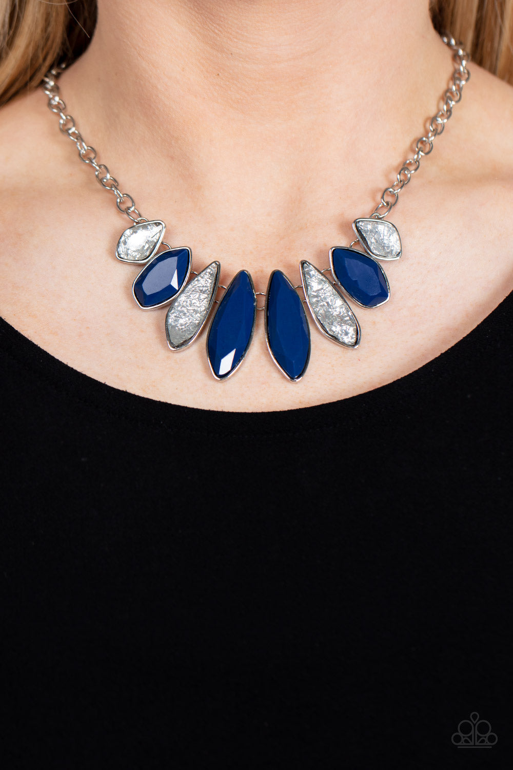 Open Door Jewelry - Crystallized Couture - Blue Necklace - Paparazzi Accessories