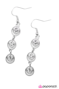 Open Door Jewelry - My Darling Clementine - White Earrings - Paparazzi Accessories