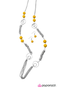 Open Door Jewelry - Break From The Norm - Yellow Necklace - Paparazzi Accessories