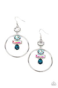 five-dollar-jewelry-geometric-glam-blue-earrings-paparazzi-accessories