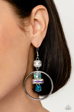 Load image into Gallery viewer, Open Door Jewelry - Geometric Glam - Blue Earrings - Paparazzi Accessories
