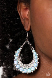 Open Door Jewelry - Bubbly Bling - Blue Earrings - Paparazzi Accessories